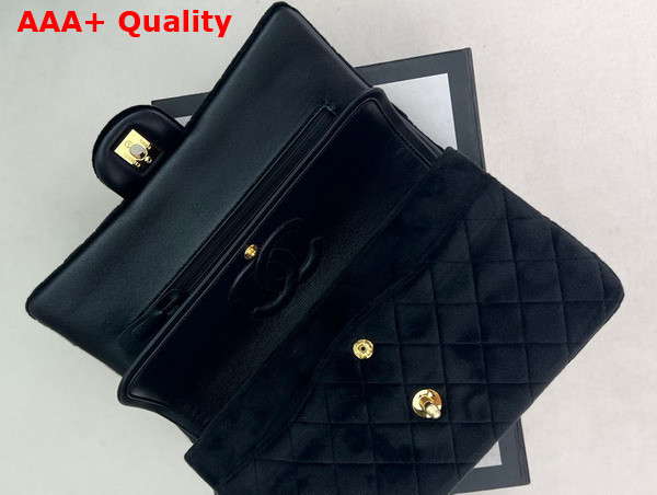 Chanel Classic Flap Bag in Black Velvet Replica