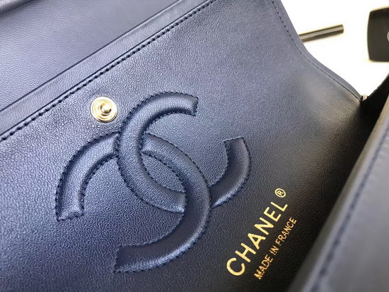 Chanel Classic Flap Bag in Blue Patent Leather