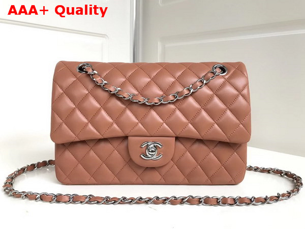 Chanel Classic Flap Bag in Brown Beige Lambskin Replica