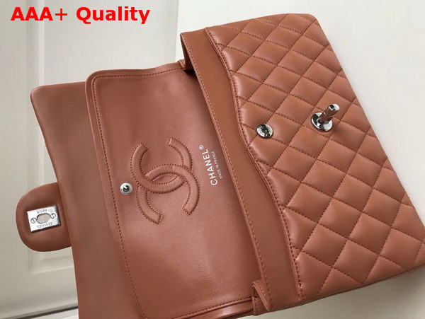 Chanel Classic Flap Bag in Brown Beige Lambskin Replica