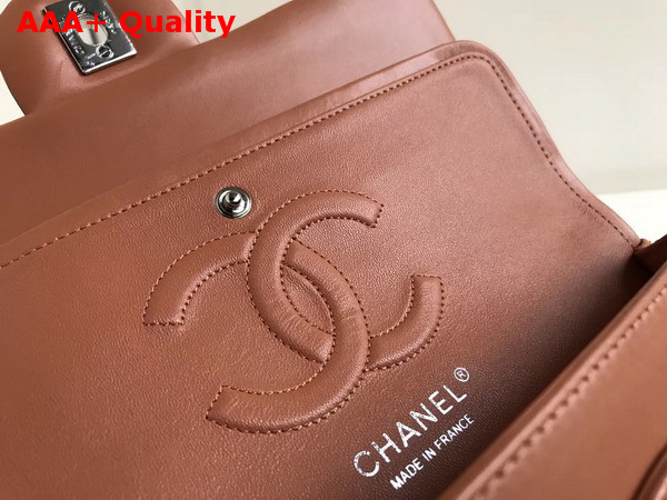 Chanel Classic Flap Bag in Brown Beige Lambskin Replica