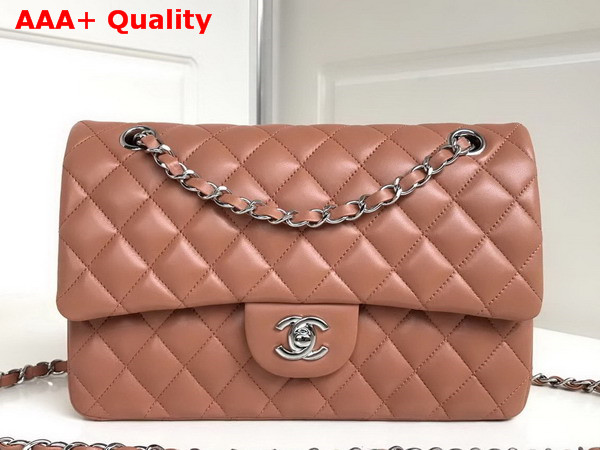 Chanel Classic Flap Bag in Brown Beige Lambskin Replica