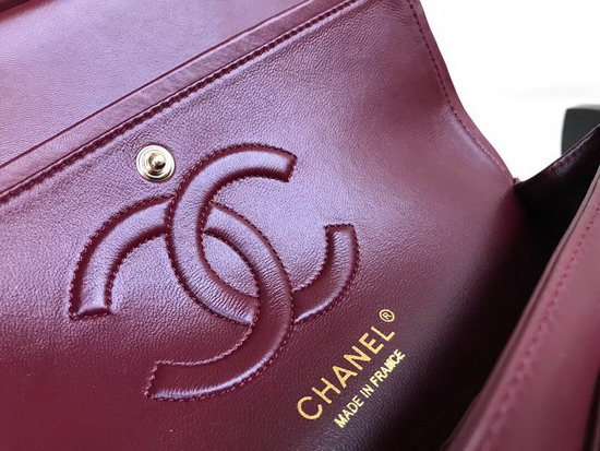 Chanel Classic Flap Bag in Burgundy Patent Leather