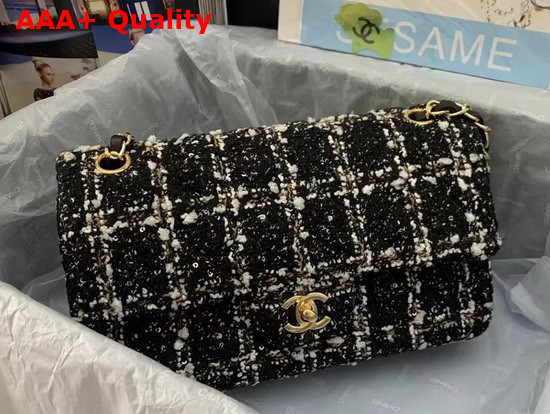 Chanel Classic Flap Bag in Check Tweed Replica