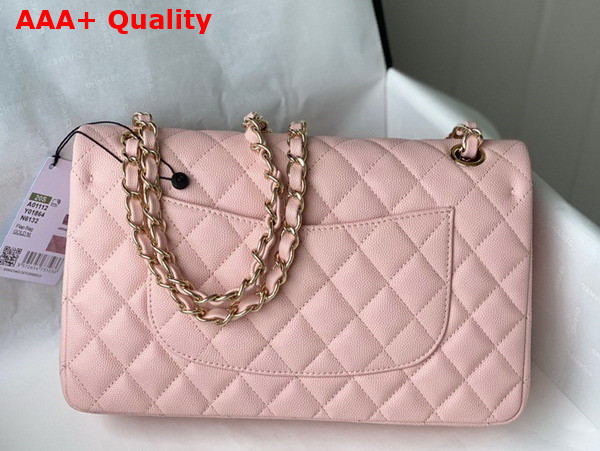 Chanel Classic Flap Bag in Light Pink Grained Calfskin with Gold Tone Metal Replica