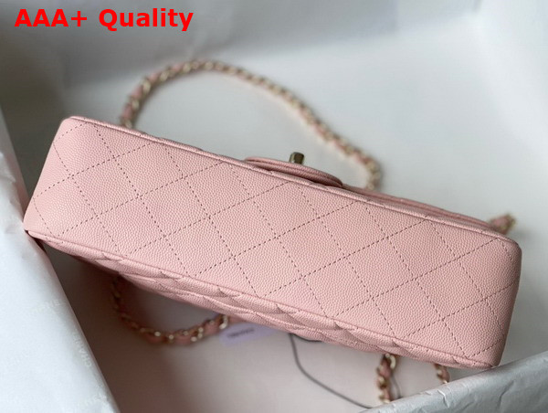 Chanel Classic Flap Bag in Light Pink Grained Calfskin with Gold Tone Metal Replica