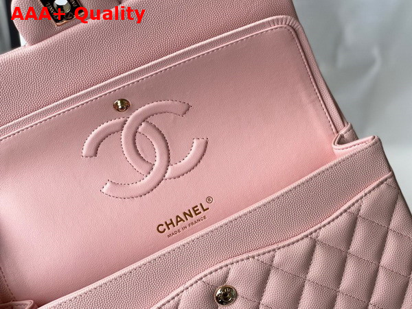 Chanel Classic Flap Bag in Light Pink Grained Calfskin with Gold Tone Metal Replica