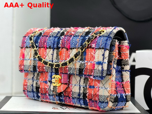 Chanel Classic Flap Bag in Multicolor Tweed Replica