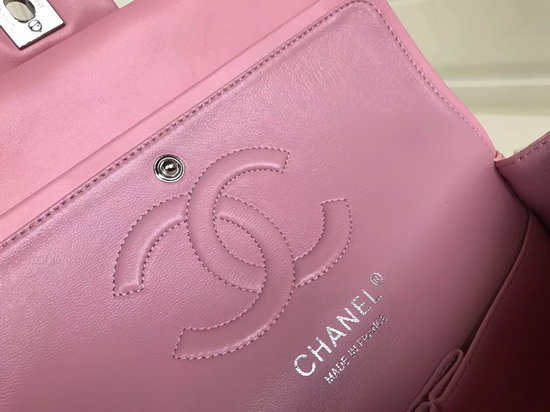 Chanel Classic Flap Bag in Pink Patent Leather