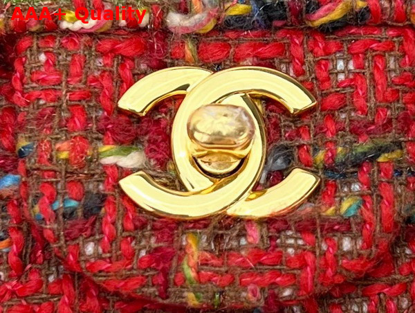 Chanel Classic Flap Bag in Red Tweed Replica