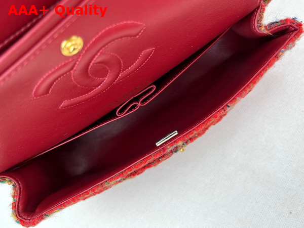 Chanel Classic Flap Bag in Red Tweed Replica