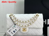 Chanel Classic Flap Bag in White Velvet Replica