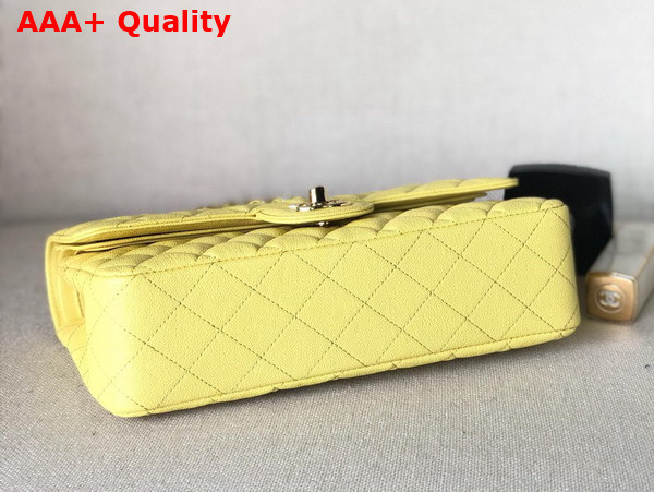 Chanel Classic Flap Bag in Yellow Grained Calfskin Replica