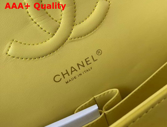 Chanel Classic Flap Bag in Yellow Tweed Replica