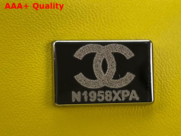 Chanel Classic Flap Bag in Yellow and White Tweed Replica