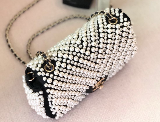 Chanel Classic Flap Bag with Allover Peral Beads