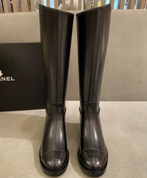 Chanel Classic High Boots in Black Calfskin Replica