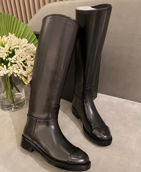 Chanel Classic High Boots in Black Calfskin Replica