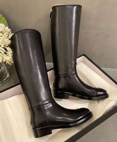 Chanel Classic High Boots in Black Calfskin Replica