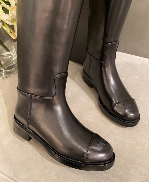 Chanel Classic High Boots in Black Calfskin Replica