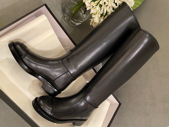 Chanel Classic High Boots in Black Calfskin Replica