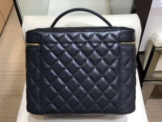 Chanel Classic Medium Vanity Pouch in Black Grained Calfskin