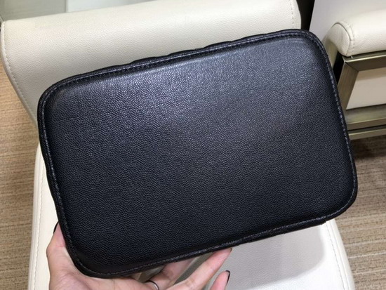 Chanel Classic Medium Vanity Pouch in Black Grained Calfskin