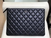 Chanel Classic Pouch in Black Lambskin A82545