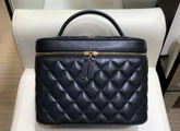 Chanel Classic Vanity Pouch in Black Grained Calfskin A80913