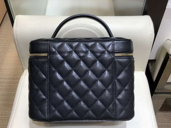 Chanel Classic Vanity Pouch in Black Grained Calfskin A80913