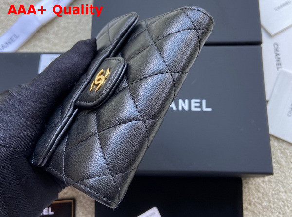 Chanel Classic Wallet in Black Lambskin Replica