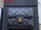 Chanel Classic Wallet in Black Lambskin Replica