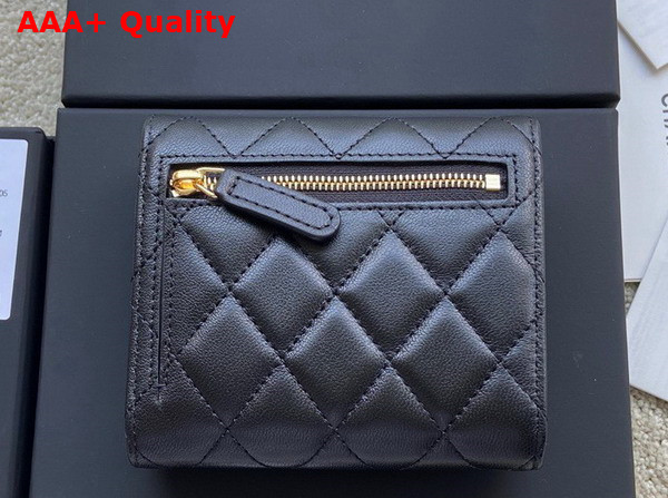 Chanel Classic Wallet in Black Lambskin Replica