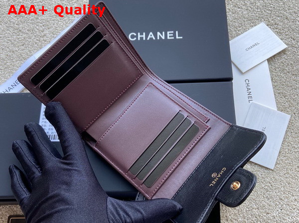 Chanel Classic Wallet in Black Lambskin Replica