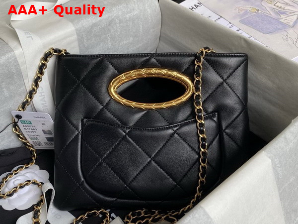 Chanel Clutch Lambskin Gold Tone Metal Black AS5038 Replica