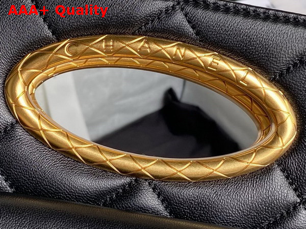 Chanel Clutch Lambskin Gold Tone Metal Black AS5038 Replica