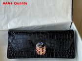 Chanel Clutch in Black Crocodile Embossed Calfskin with Beetle Closure Replica