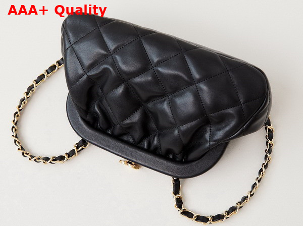 Chanel Clutch in Black Lambskin Gold Tone Metal AS4717 Replica