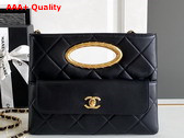 Chanel Clutch in Black Lambskin Gold Tone Metal AS5038 Replica