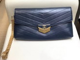 Chanel Clutch in Blue Calfskin A57493