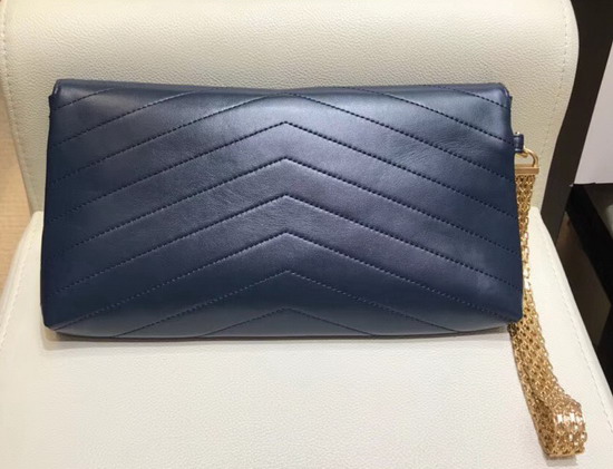 Chanel Clutch in Blue Calfskin A57493