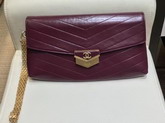 Chanel Clutch in Burgundy Calfskin A57493