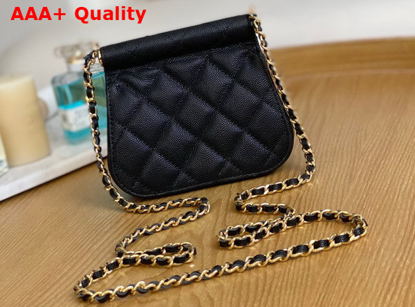 Chanel Clutch with Chain Grained Calfskin Gold Tone Metal Black Ref AP3004 Replica