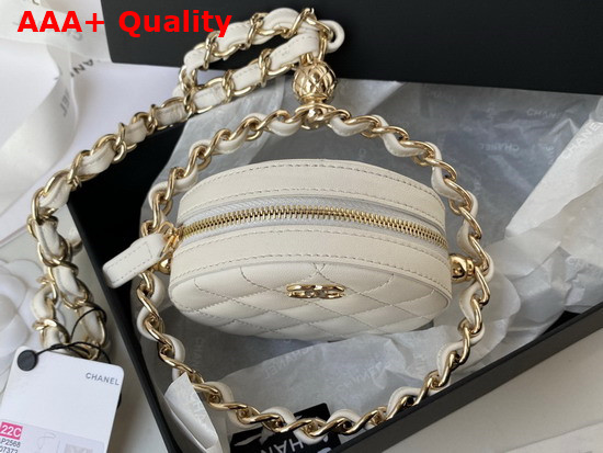 Chanel Clutch with Chain Lambskin Gold Metal White Ref AP2568 Replica