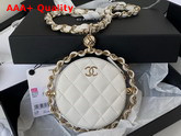 Chanel Clutch with Chain Lambskin Gold Metal White Ref AP2568 Replica