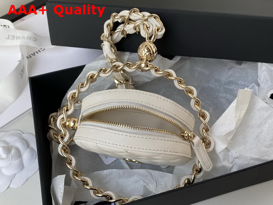 Chanel Clutch with Chain Lambskin Gold Metal White Ref AP2568 Replica