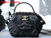 Chanel Clutch with Chain Nylon Gros Grain Gold Tone Metal Black Ref AP2669 Replica