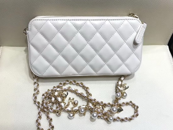 Chanel Clutch with Chain in White Aged Calfskin