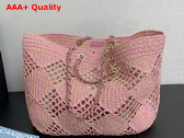 Chanel Coco Beach Bag in Pink Raffia AS4576 Replica