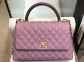 Chanel Coco Handle Bag in Dusty Pink Lizard Handle